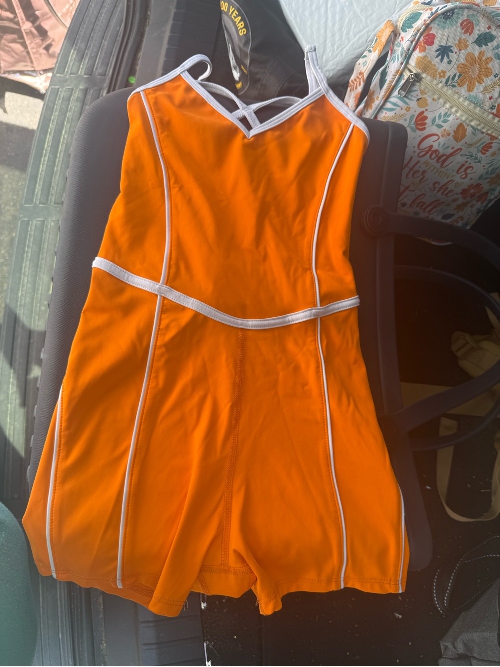 Orange Tiger Friday AXS One piece jumpsuit